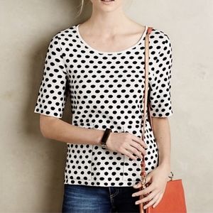 Moth by Anthropologie Polka Dot Dottie Jacquard sweater